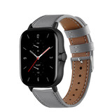 Strap-it Amazfit GTS 2 Leather Strap (Grey) Strap-it Amazfit GTS 2 Leather Strap (Grey)