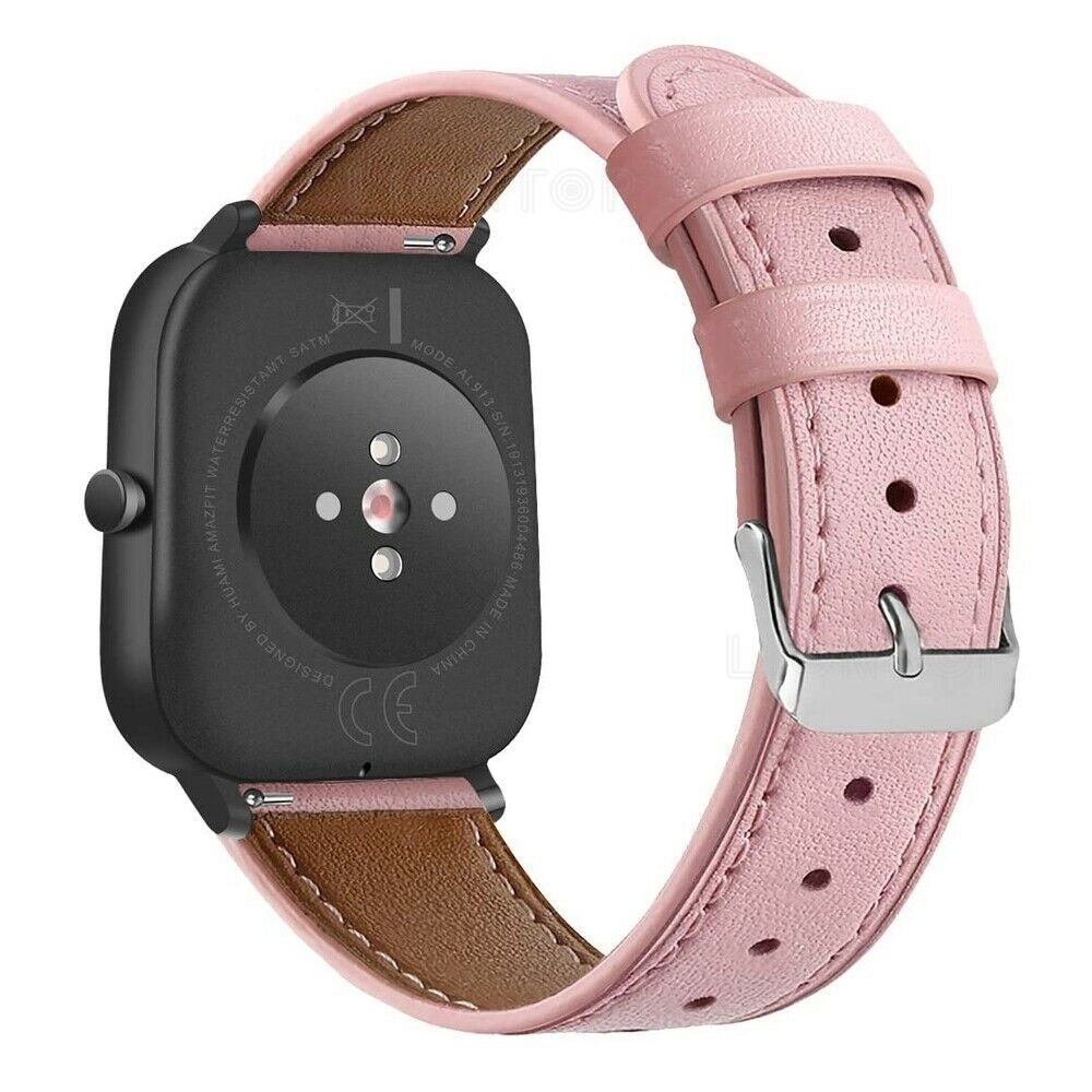 Strap-it Strap-it Amazfit GTS 2 Leather Strap (Pink) Strap-it Strap-it Amazfit GTS 2 Leather Strap (Pink)