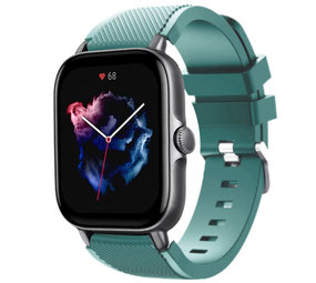 Strap-it Amazfit GTS 3 Silicone Strap (Pine Green)