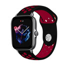 Strap-it Strap-it Amazfit GTS 3 Sport Strap (Black/Red)