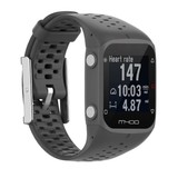 Strap-it Polar M400/M430 Silicone Strap (Dark Grey)