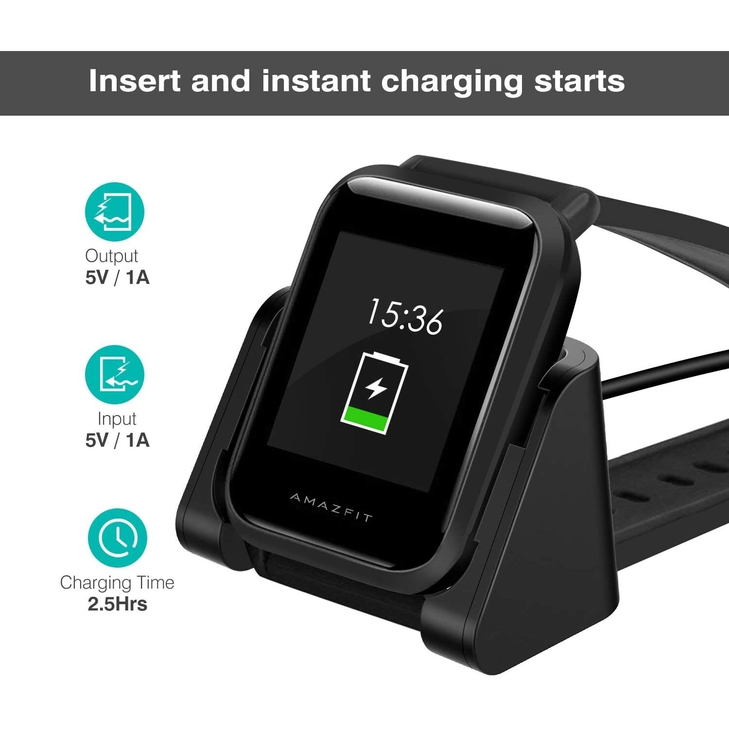 Xiaomi Amazfit Bip Lite charger charging cable