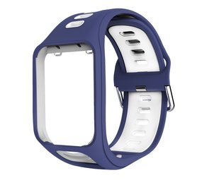 Strap-it TomTom Adventurer Silicone Strap Tough (Blue/White)
