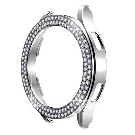 Strap-it Strap-it Samsung Galaxy Watch 4 44mm Diamond PC Case (Silver) Strap-it Strap-it Samsung Galaxy Watch 4 44mm Diamond PC Case (Silver)