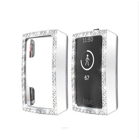Strap-it Strap-it Fitbit Charge 3/4 Diamond PC Case (Silver) Strap-it Strap-it Fitbit Charge 3/4 Diamond PC Case (Silver)