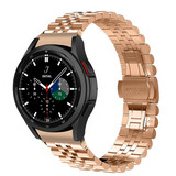 Strap-it Samsung Galaxy Watch 4 Classic 46mm Steel Strap Jubilee (Rose Gold) Strap-it Samsung Galaxy Watch 4 Classic 46mm Steel Strap Jubilee (Rose Gold)