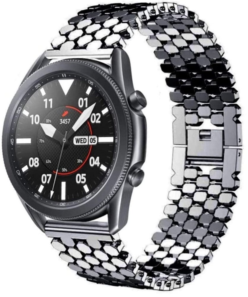 Strap-it Strap-it Samsung Galaxy Watch 3 45mm Steel Strap Hexagons (Black) Strap-it Strap-it Samsung Galaxy Watch 3 45mm Steel Strap Hexagons (Black)