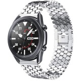 Strap-it Samsung Galaxy Watch 3 45mm Steel Strap Hexagons (Silver) Strap-it Samsung Galaxy Watch 3 45mm Steel Strap Hexagons (Silver)