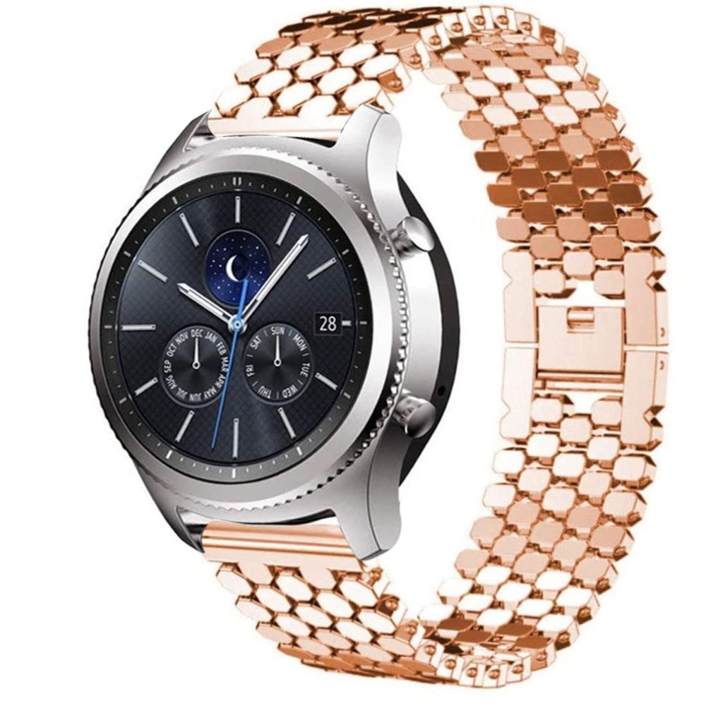 Strap-it Strap-it Samsung Gear S3 Steel Strap Hexagons (Rose Gold) Strap-it Strap-it Samsung Gear S3 Steel Strap Hexagons (Rose Gold)