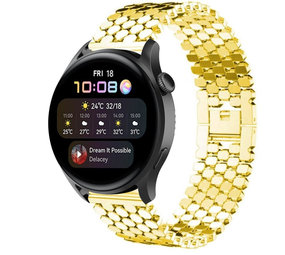 Strap-it Huawei Watch 3 (Pro) Steel Strap Hexagons (Gold) Strap-it Huawei Watch 3 (Pro) Steel Strap Hexagons (Gold)