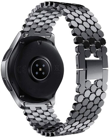 Strap-it Strap-it Huawei Watch GT 3 46mm Steel Strap Hexagons (Black) Strap-it Strap-it Huawei Watch GT 3 46mm Steel Strap Hexagons (Black)