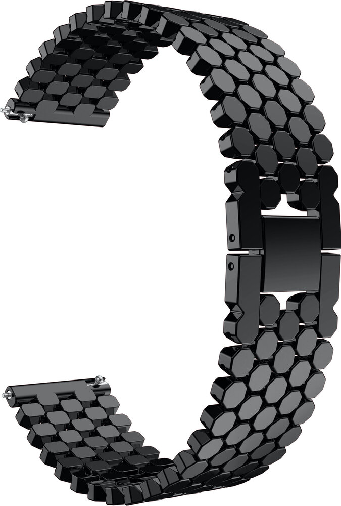 Strap-it Strap-it Huawei Watch GT 3 46mm Steel Strap Hexagons (Black) Strap-it Strap-it Huawei Watch GT 3 46mm Steel Strap Hexagons (Black)