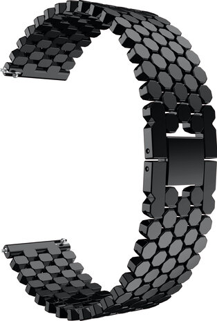 Strap-it Strap-it Huawei Watch GT 3 46mm Steel Strap Hexagons (Black) Strap-it Strap-it Huawei Watch GT 3 46mm Steel Strap Hexagons (Black)
