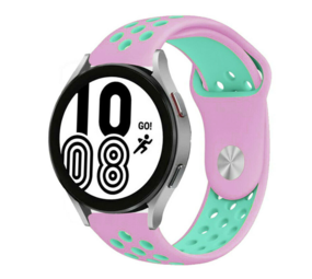 Strap-it Samsung Galaxy Watch 4 44mm Sport Strap (Pink/Aqua) Strap-it Samsung Galaxy Watch 4 44mm Sport Strap (Pink/Aqua)