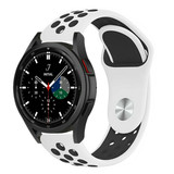 Strap-it Samsung Galaxy Watch 4 Classic 46mm Sport Strap (White/Black) Strap-it Samsung Galaxy Watch 4 Classic 46mm Sport Strap (White/Black)