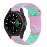 Strap-it Samsung Galaxy Watch 4 Classic 46mm Sport Strap (Pink/Aqua) Strap-it Samsung Galaxy Watch 4 Classic 46mm Sport Strap (Pink/Aqua)