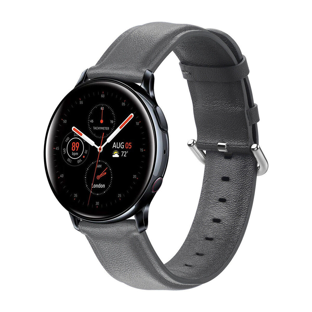 Strap-it Strap-it Samsung Galaxy Watch Active Leather Strap (Dark Grey) Strap-it Strap-it Samsung Galaxy Watch Active Leather Strap (Dark Grey)