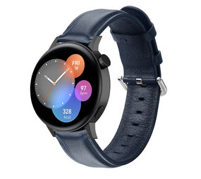 Strap-it Huawei Watch GT 3 42mm Leather Strap (Dark Blue) Strap-it Huawei Watch GT 3 42mm Leather Strap (Dark Blue)