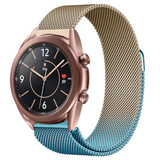 Strap-it Samsung Galaxy Watch 3 41mm Milanese Strap (Blue/Gold) Strap-it Samsung Galaxy Watch 3 41mm Milanese Strap (Blue/Gold)