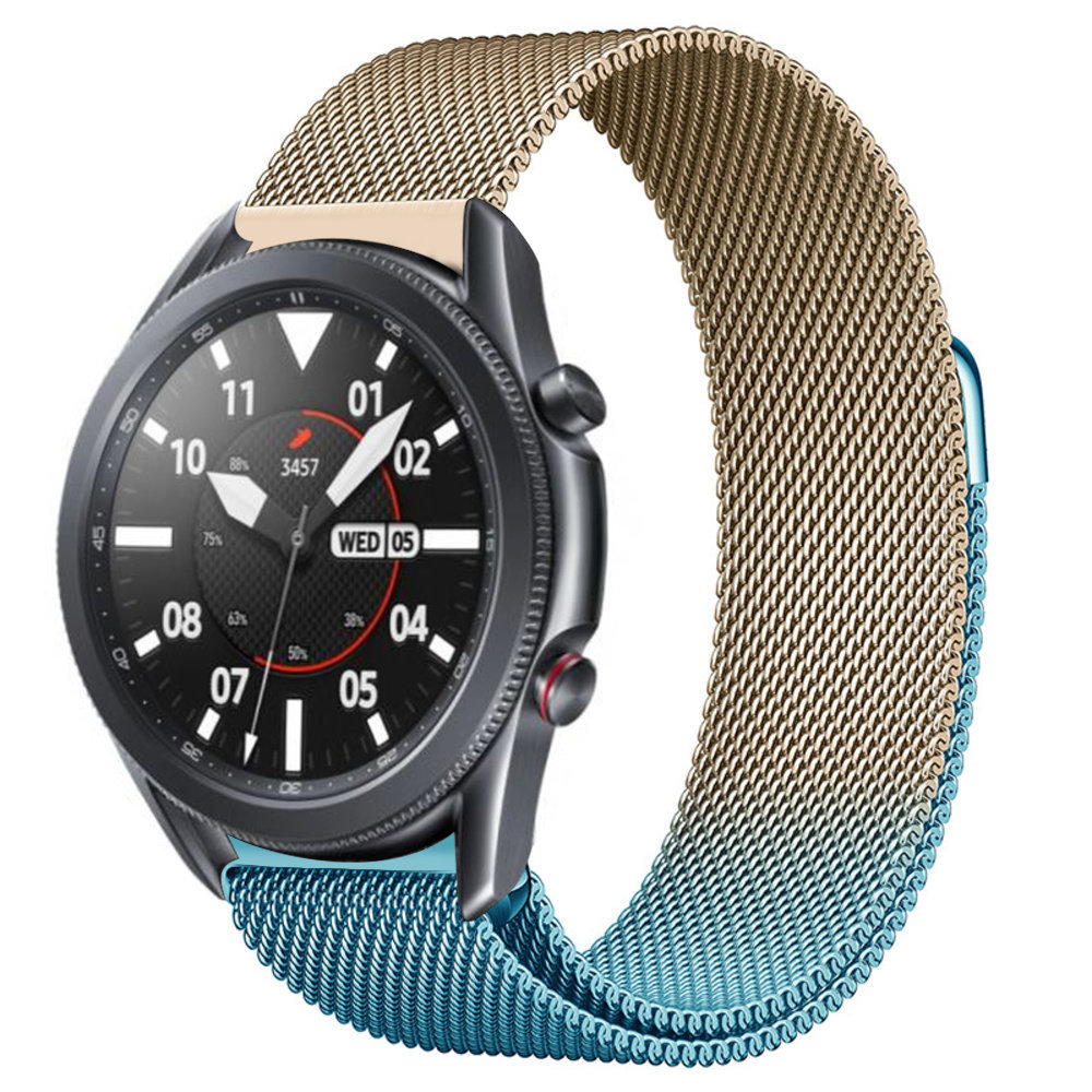 Strap-it Strap-it Samsung Galaxy Watch 3 45mm Milanese Strap (Blue/Gold) Strap-it Strap-it Samsung Galaxy Watch 3 45mm Milanese Strap (Blue/Gold)