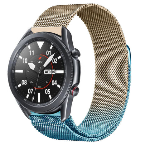 Strap-it Strap-it Samsung Galaxy Watch 3 45mm Milanese Strap (Blue/Gold) Strap-it Strap-it Samsung Galaxy Watch 3 45mm Milanese Strap (Blue/Gold)