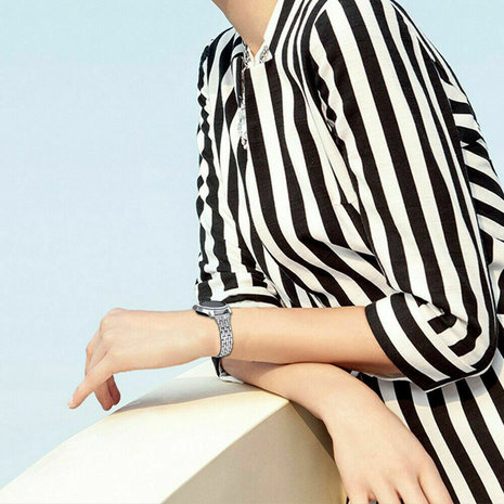 Strap-it Strap-it Silver Diamond Samsung Galaxy Watch 46mm Strap Strap-it Strap-it Silver Diamond Samsung Galaxy Watch 46mm Strap