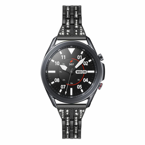 Strap-it Strap-it Black Diamond Samsung Galaxy Watch 3 45mm Strap Strap-it Strap-it Black Diamond Samsung Galaxy Watch 3 45mm Strap