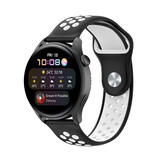 Strap-it Huawei Watch 3 (Pro) Sport Strap (Black/White)