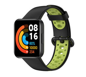 Strap-it Redmi Watch 2 (Lite) Sport Strap (Black/Green) Strap-it Redmi Watch 2 (Lite) Sport Strap (Black/Green)