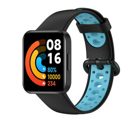 Strap-it Redmi Watch 2 (Lite) Sport Strap (Black/Blue) Strap-it Redmi Watch 2 (Lite) Sport Strap (Black/Blue)