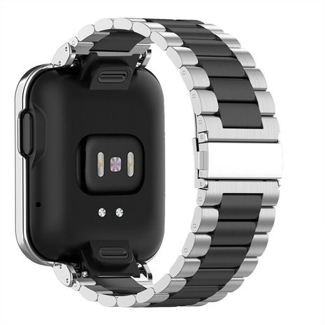 Strap-it Strap-it Redmi Watch 2 Lite Steel Strap (Silver/Black) Strap-it Strap-it Redmi Watch 2 Lite Steel Strap (Silver/Black)
