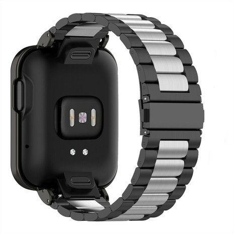Strap-it Strap-it Redmi Watch 2 Lite Steel Strap (Black/Silver) Strap-it Strap-it Redmi Watch 2 Lite Steel Strap (Black/Silver)
