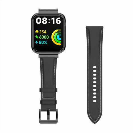Strap-it Strap-it Redmi Watch 2 Lite Leather Strap (Black) Strap-it Strap-it Redmi Watch 2 Lite Leather Strap (Black)