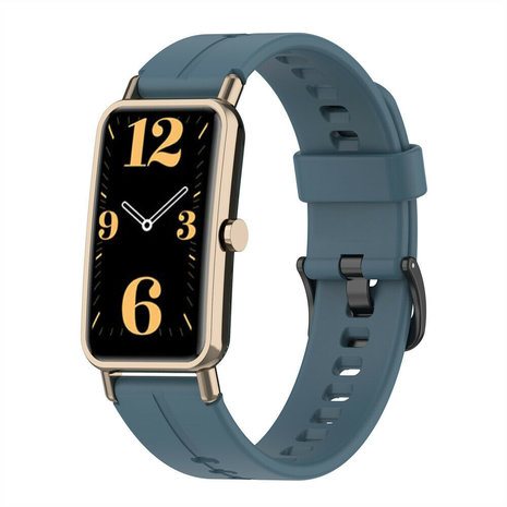 Strap-it Strap-it Huawei Watch Fit Mini Silicone Strap (Grey Blue)