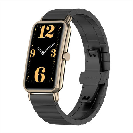 Strap-it Strap-it Huawei Watch Fit Mini Metal Strap (Black) Strap-it Strap-it Huawei Watch Fit Mini Metal Strap (Black)