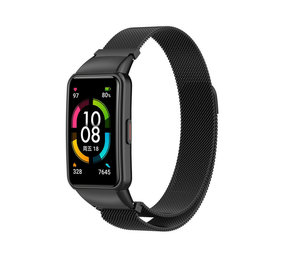Strap-it Honor Band 6 Milanese Strap (Black) Strap-it Honor Band 6 Milanese Strap (Black)