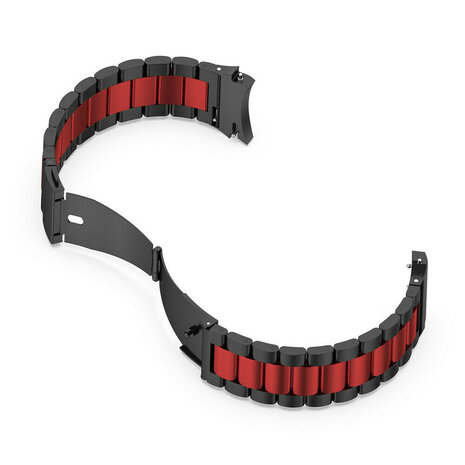 Strap-it Strap-it Samsung Galaxy Watch 4 Classic 42mm Steel Link Strap (Black/Red) Strap-it Strap-it Samsung Galaxy Watch 4 Classic 42mm Steel Link Strap (Black/Red)