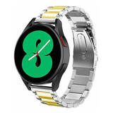 Strap-it Samsung Galaxy Watch 4 44mm Steel Strap (Silver/Gold) Strap-it Samsung Galaxy Watch 4 44mm Steel Strap (Silver/Gold)