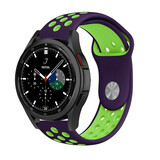 Strap-it Samsung Galaxy Watch 4 Classic 46mm Sport Strap (Purple/Green) Strap-it Samsung Galaxy Watch 4 Classic 46mm Sport Strap (Purple/Green)