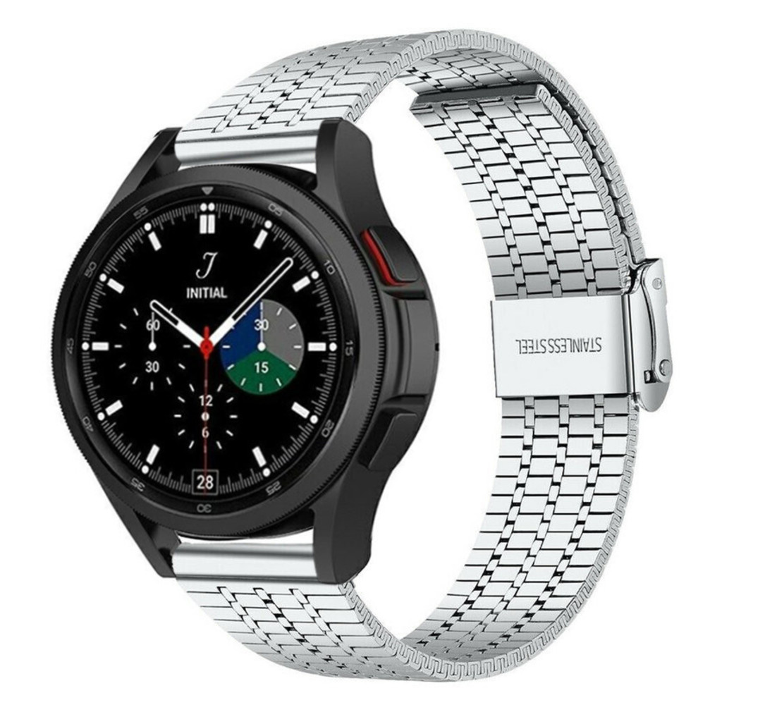 Strap-it Strap-it Samsung Galaxy Watch 4 Classic 46mm Fine Steel Strap (Silver) Strap-it Strap-it Samsung Galaxy Watch 4 Classic 46mm Fine Steel Strap (Silver)
