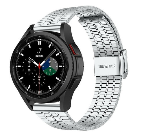 Strap-it Strap-it Samsung Galaxy Watch 4 Classic 46mm Fine Steel Strap (Silver) Strap-it Strap-it Samsung Galaxy Watch 4 Classic 46mm Fine Steel Strap (Silver)