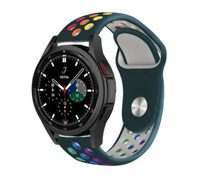 Strap-it Samsung Galaxy Watch 4 Classic 46mm Sport Strap (Fir Green/Colourful) Strap-it Samsung Galaxy Watch 4 Classic 46mm Sport Strap (Fir Green/Colourful)