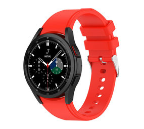Strap-it Samsung Galaxy Watch 4 Classic 46mm Silicone Strap Perfect Fit (Red) Strap-it Samsung Galaxy Watch 4 Classic 46mm Silicone Strap Perfect Fit (Red)