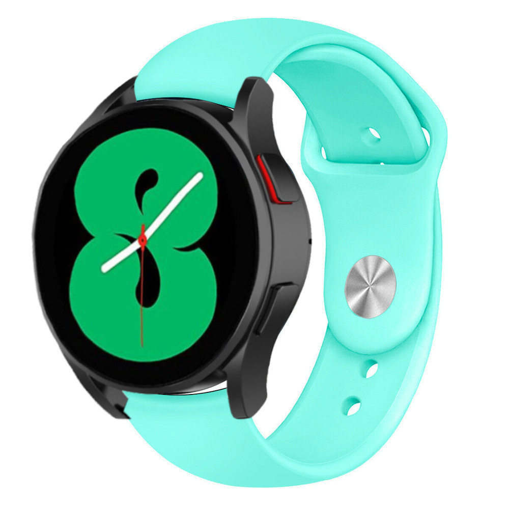 Strap-it Strap-it Samsung Galaxy Watch 4 44mm Silicone Strap (Aqua) Strap-it Strap-it Samsung Galaxy Watch 4 44mm Silicone Strap (Aqua)