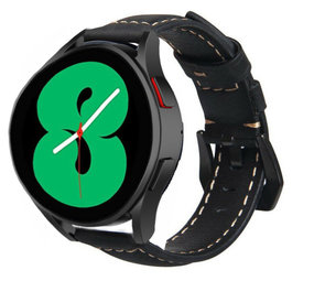 Strap-it Samsung Galaxy Watch 4 40mm Leather Strap (Black) Strap-it Samsung Galaxy Watch 4 40mm Leather Strap (Black)