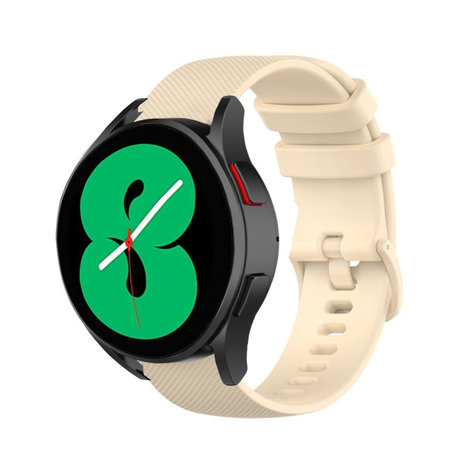 Strap-it Strap-it Samsung Galaxy Watch 4 44mm Premium Silicone Strap (Beige) Strap-it Strap-it Samsung Galaxy Watch 4 44mm Premium Silicone Strap (Beige)