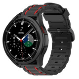 Strap-it Samsung Galaxy Watch 4 Classic 46mm Silicone Strap Tough (Black/Red) Strap-it Samsung Galaxy Watch 4 Classic 46mm Silicone Strap Tough (Black/Red)
