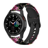 Strap-it Samsung Galaxy Watch 4 Classic 46mm Strap Pink Flowers Strap-it Samsung Galaxy Watch 4 Classic 46mm Strap Pink Flowers