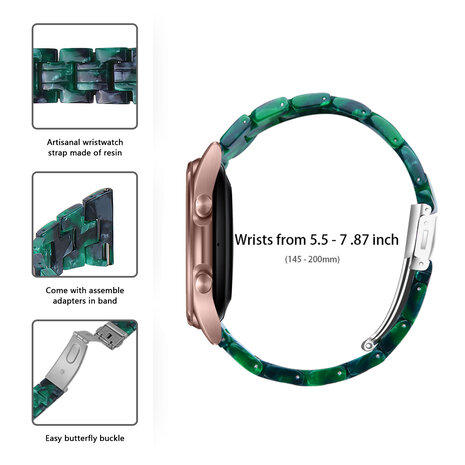 Strap-it Strap-it Huawei Watch GT 3 42mm Resin Strap (Green) Strap-it Strap-it Huawei Watch GT 3 42mm Resin Strap (Green)