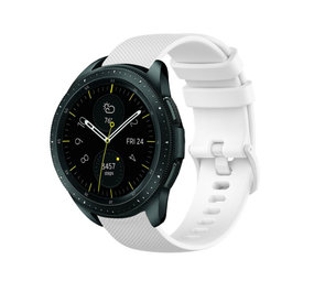 Strap-it Samsung Galaxy Watch 42mm Premium Silicone Strap (White)